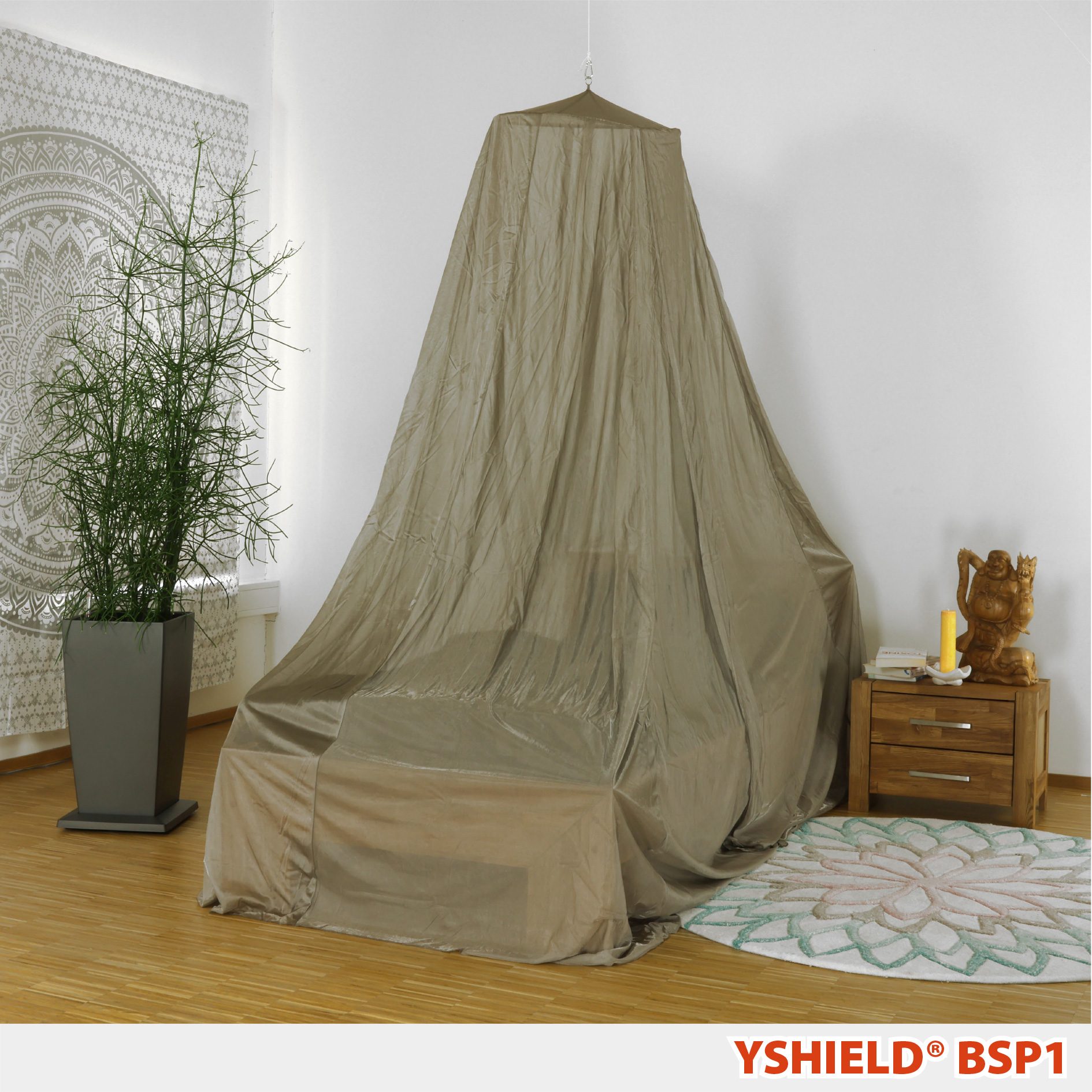 YSHIELD® BSP1 | SAFECAVE Abschirmbaldachin | Pyramide Einzelbett – Bild 1
